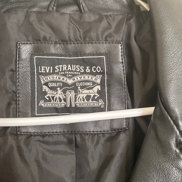 LEVI BELTED FAUX LEATHER MOTO JACKET - Picture 2 of 6